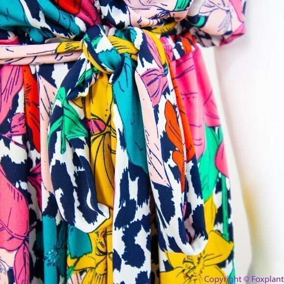 NEW Leota Wild Tropics‎ Justine Sleeveless Faux Wrap Dress, 2X - Picture 8 of 16